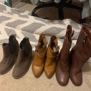 Bundle of booties all real leather!